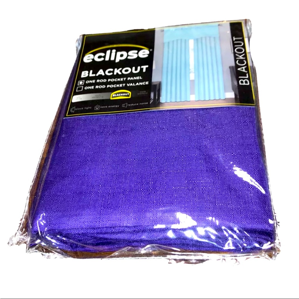 New ECLIPSE MY SCENE Kendall Blackout Thermaback Curtain Panel | 42”x84" Purple
